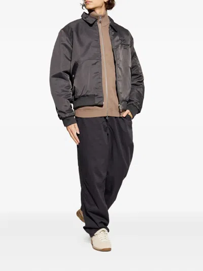 Puma X Represent Zip-up Logo-embroidered Sweatshirt In Brown