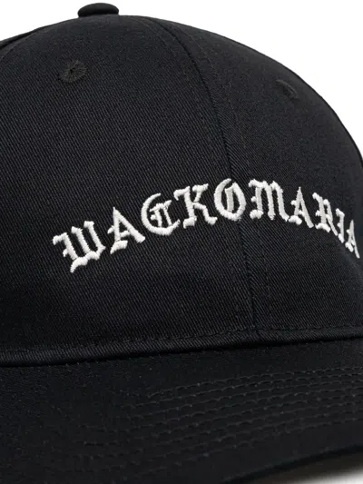 Wacko Maria Embroidered Baseball Cap In Black