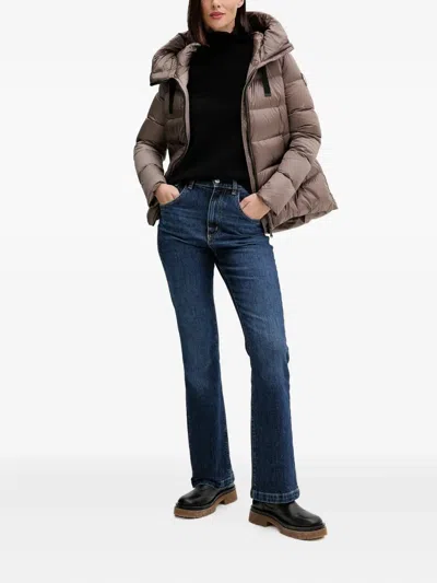 Bomboogie Rome Hooded Padded Jacket In Neutral