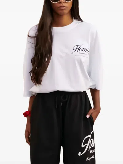 Homies Marbella Short-sleeve Logo T-shirt In White