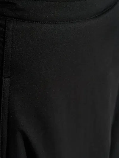 Add Wide Flared Midi Skirt With Ped Texture In Black