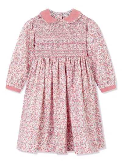Sarah Louise Floral-print Dress In Pink
