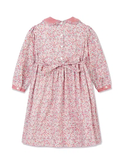 Sarah Louise Floral-print Dress In Pink