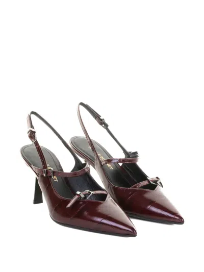 Chantal Buckle Slingback Sandals In Brown