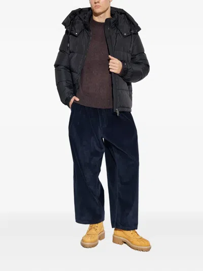 Add Hooded Ped Jacket In Black