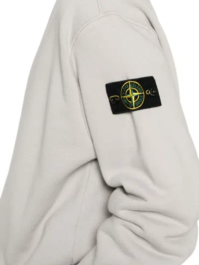 Stone Island Compass-badge Sweatshirt In White