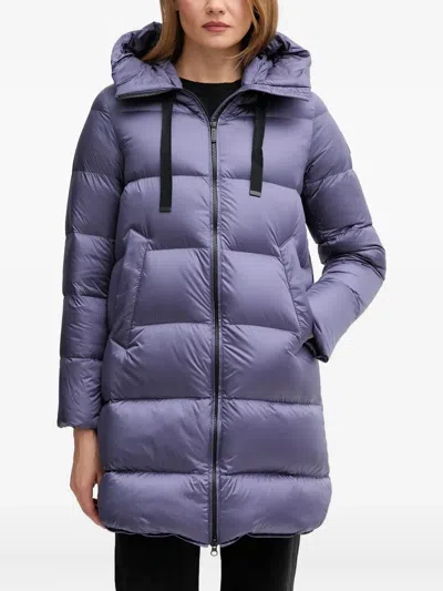 Bomboogie Geneva Hooded Padded Coat In Purple