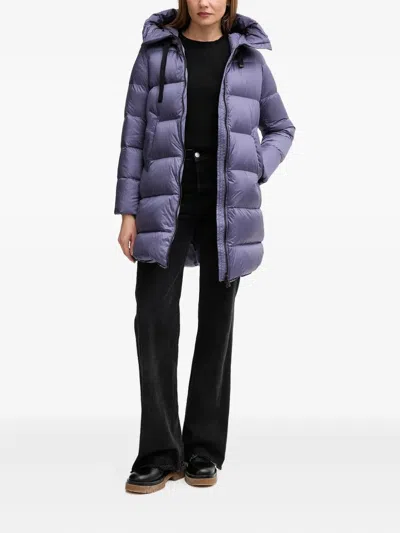 Bomboogie Geneva Hooded Padded Coat In Purple