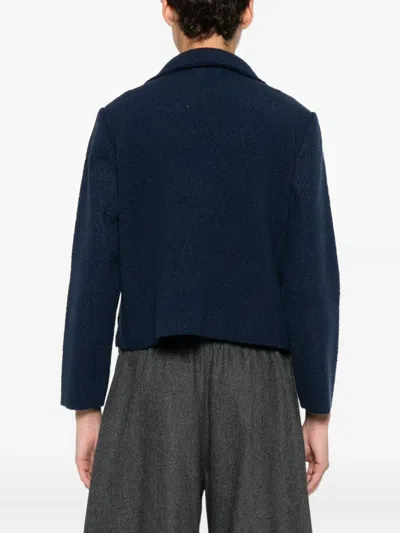 Anne Claire Notched-lapel Jacket In Blue