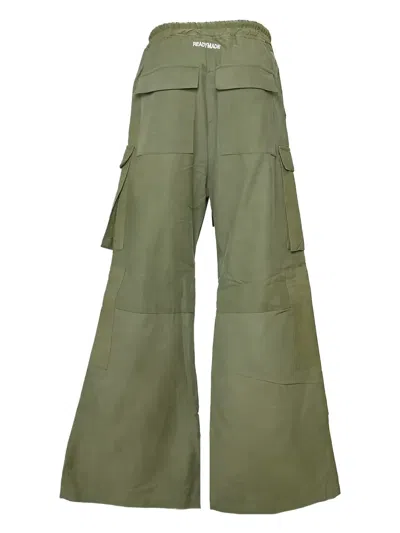 Readymade Cargo Flare Trousers In Green