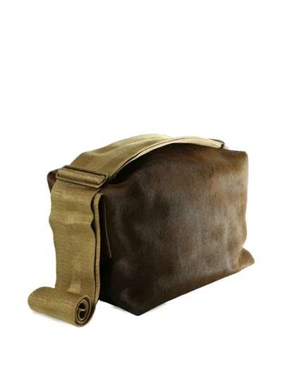 Uma Wang Medium Leather Shoulder Bag In Brown