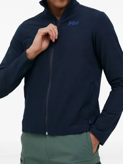 Helly Hansen Logo Zip-up Jacket In Blue
