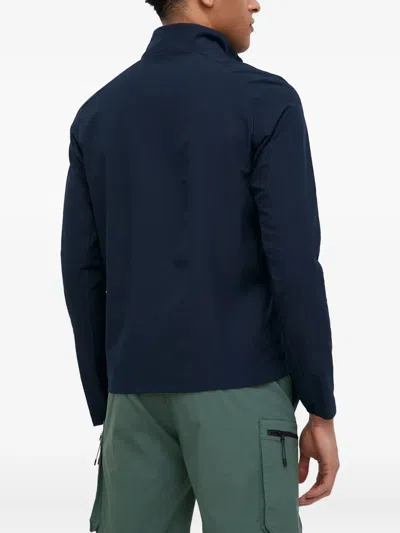 Helly Hansen Logo Zip-up Jacket In Blue