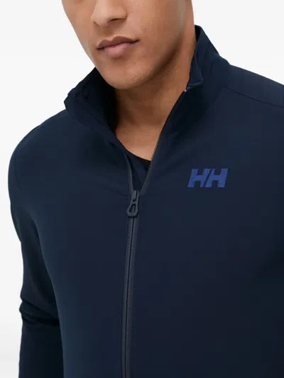 Helly Hansen Logo Zip-up Jacket In Blue