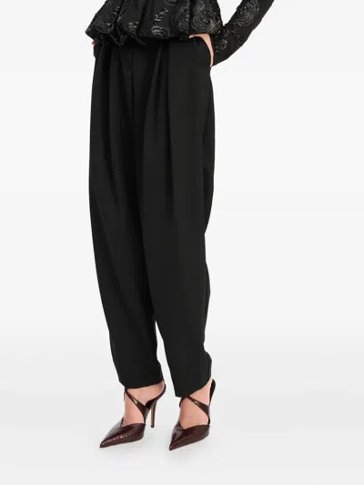 Rotate Birger Christensen Pleated Tailored Trousers In Black