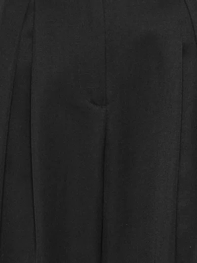 Rotate Birger Christensen Pleated Tailored Trousers In Black