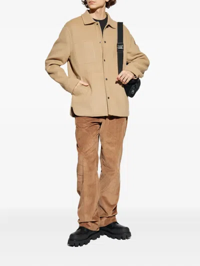 Moncler Tagnit Reversible Wool Shirt Jacket In Neutral