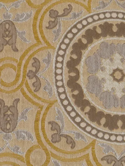 Frette Gipsy Patterned Fringed Bed Throw In Gray