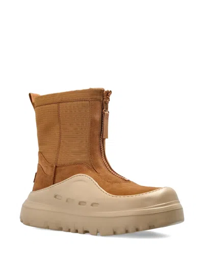 Ugg Peakmod Suede Zip Boots In Brown