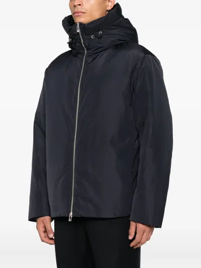 Armani Exchange Zip-up Hooded Jacket In Black