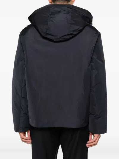 Armani Exchange Zip-up Hooded Jacket In Black