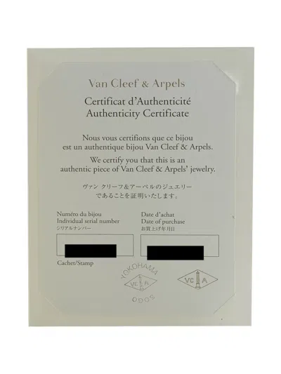 Pre-owned Van Cleef & Arpels 18k White Gold Pure Alhambra Necklace In Silver