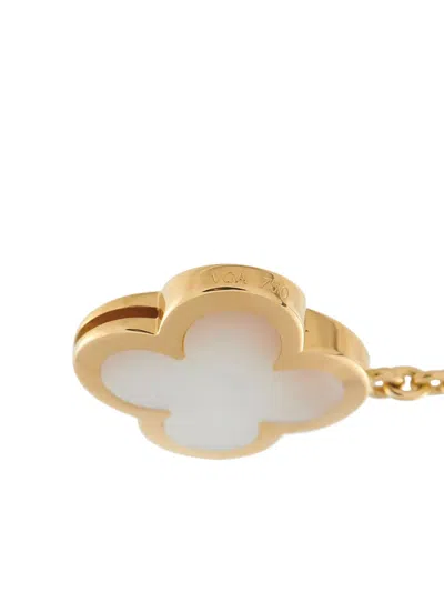 Pre-owned Van Cleef & Arpels 18k Yellow Gold Pure Alhambra Mother-of-pearl Necklace