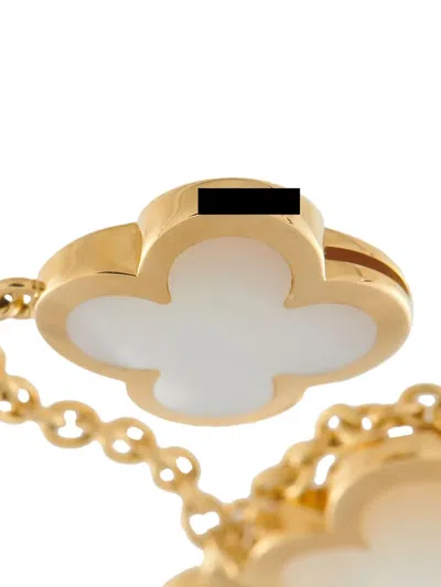 Pre-owned Van Cleef & Arpels 18k Yellow Gold Pure Alhambra Mother-of-pearl Necklace