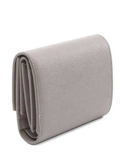 Pre-owned Celine 2020s Tri-fold Leather Wallet In Gray