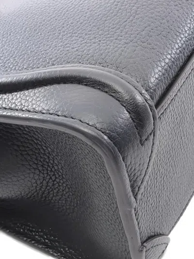 Pre-owned Celine Nano Luggage Two-way Handbag In Black