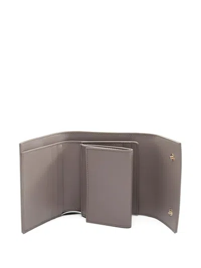 Pre-owned Celine 2020s Tri-fold Leather Wallet In Gray