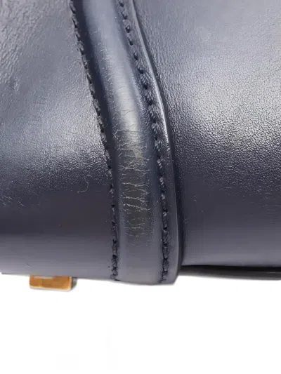 Pre-owned Celine 00s Mini Luggage Leather Handbag In Blue