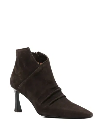 The Seller High Heels Ankle Boots In Brown Suede In Brown