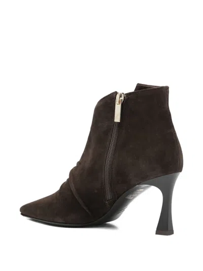 The Seller High Heels Ankle Boots In Brown Suede In Brown