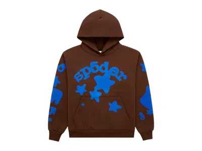 Pre-owned Sp5der Men's  Beluga Hoodie In Brown