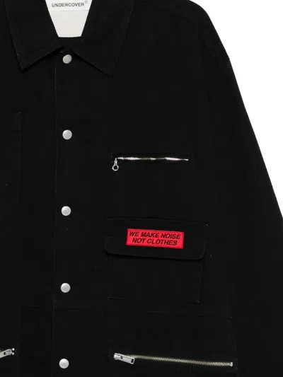 Undercover Cotton Shirt Jacket In Black