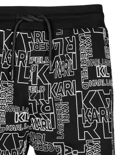Karl Lagerfeld Logo Sweat Shorts In Black