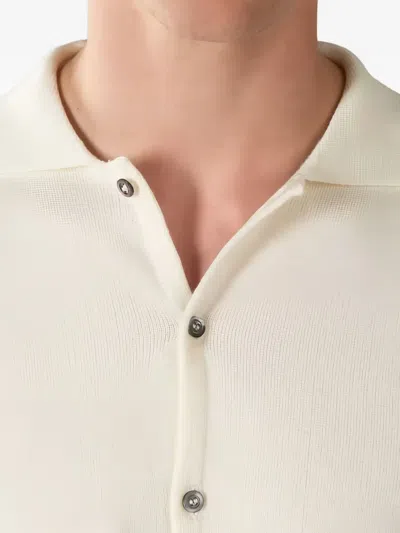 Aurélien Buttoned Knitted Shirt In White