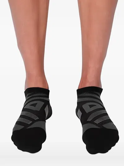 On Geometric-panel Socks In Black