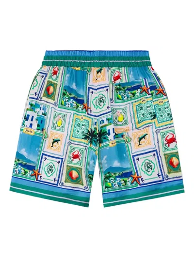 Homies Marbella Patterned Elasticated Shorts In Multi