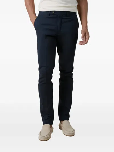 Aurélien Stretch-cotton Trousers In Blue