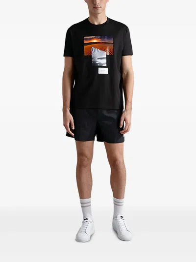 Paul & Shark Graphic-print T-shirt In Black