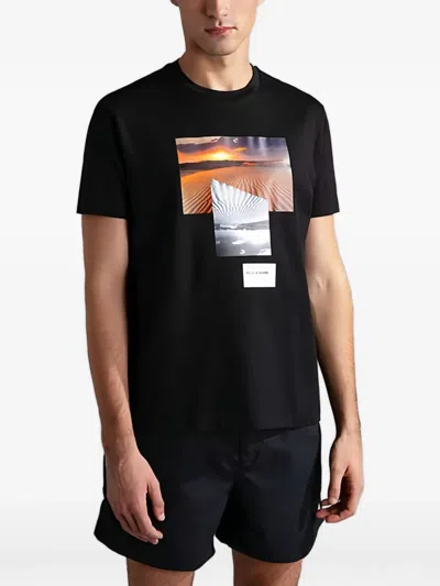 Paul & Shark Graphic-print T-shirt In Black