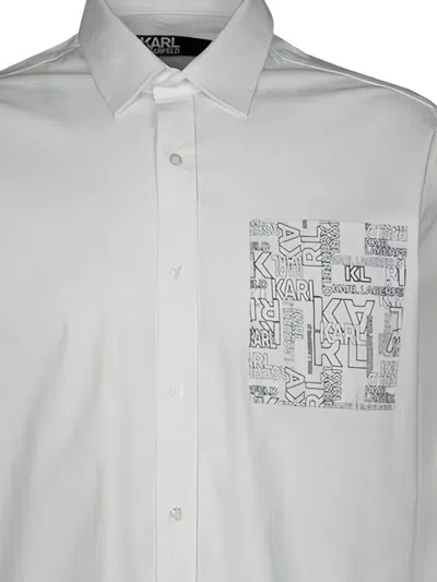 Karl Lagerfeld Logo-print Shirt In Red