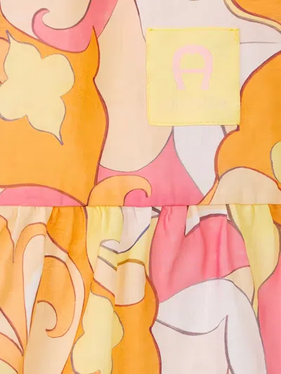 Aigner Tiered Skirt In Orange