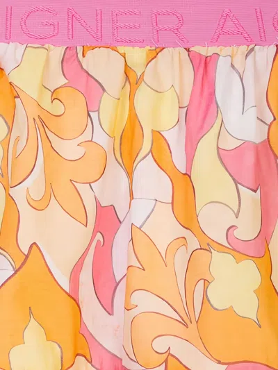 Aigner Tiered Skirt In Orange