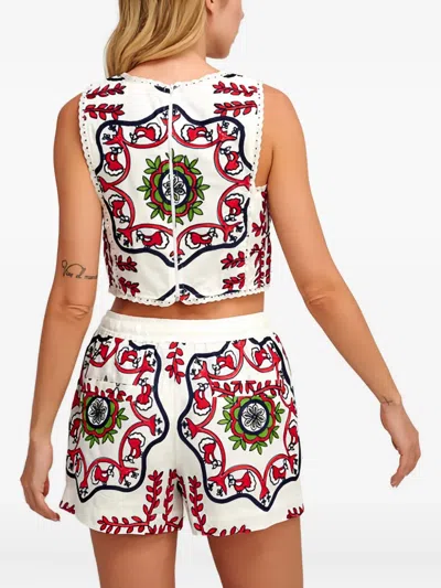 Pearl & Caviar Printed Shorts In Multi