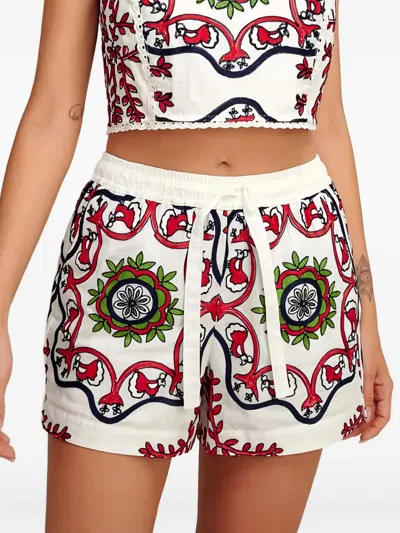 Pearl & Caviar Printed Shorts In Multi