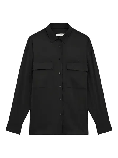 Iro Long-sleeve Chest-pocket Shirt In Black