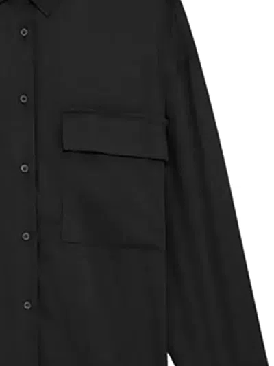 Iro Long-sleeve Chest-pocket Shirt In Black